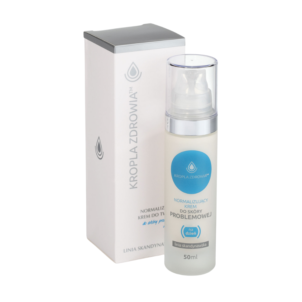 Pharmedis Kropla Zdrowia Linia Skandynawska krem normalizujący do twarzy do skóry problemowej na dzień, 50 ml