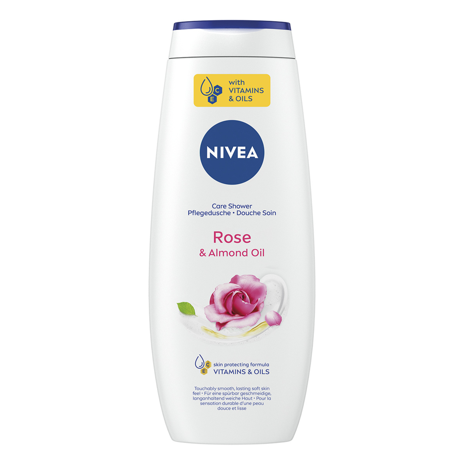 Nivea Rose & Almond Oil pielęgnujący żel pod prysznic, 500 ml