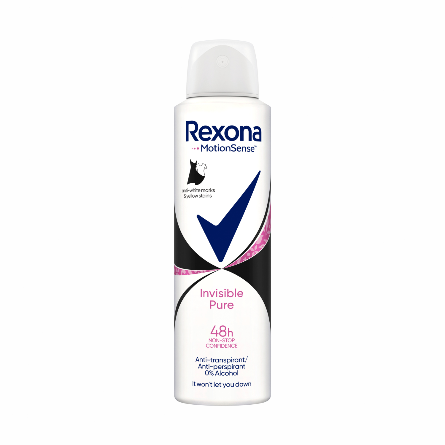Rexona Invisible Pure antyperspirant damski w sprayu, 150 ml