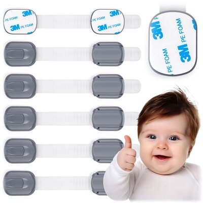 Zabezpieczenie szafek i szuflad RICOKIDS RK-981 (6 sztuk) Szary