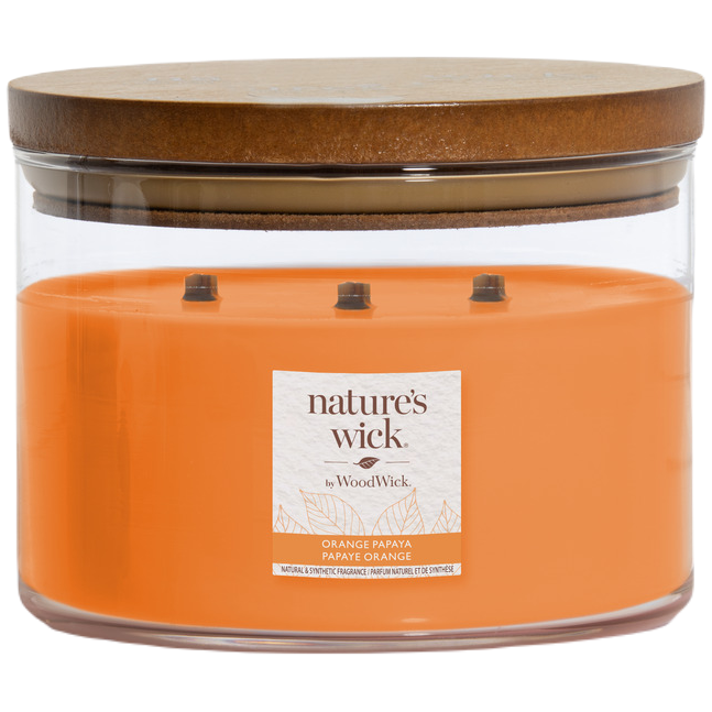 Nature's Wick By WoodWick Orange&Papaya świeca zapachowa, 433 g