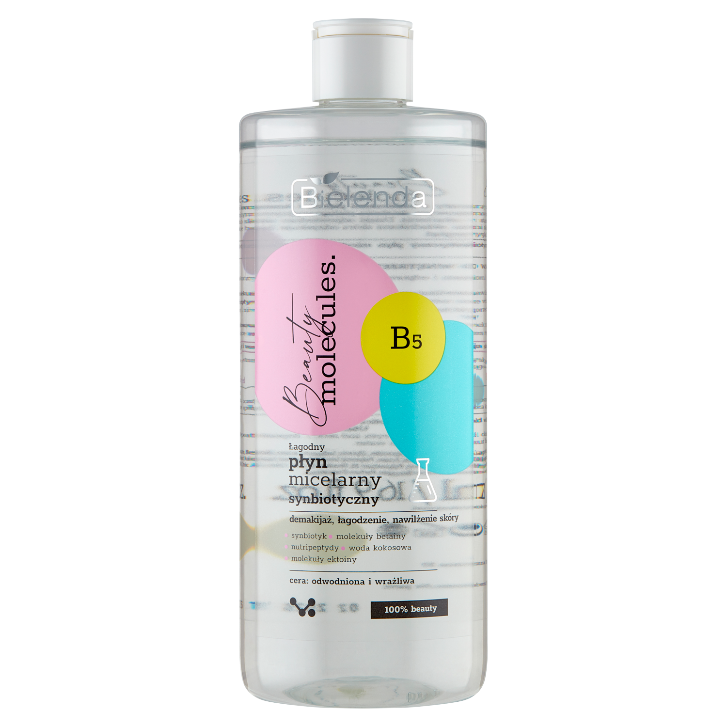 Bielenda Beauty Molecules B5 łagodny płyn micelarny synbiotyczny, 500 ml
