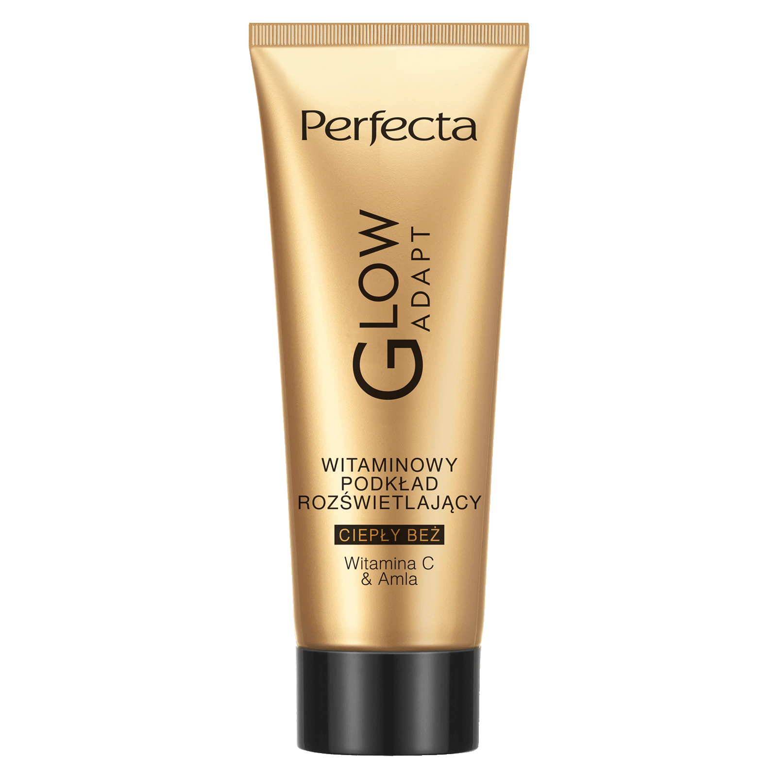 Perfecta Glow Adapt witaminowy podkład rozświetlający do twarzy ciepły beż, 30 ml