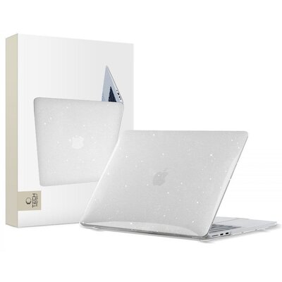 Etui na laptopa TECH-PROTECT Smartshell do Apple Macbook Air 13 2023-2026 Przezroczysto-brokatowy