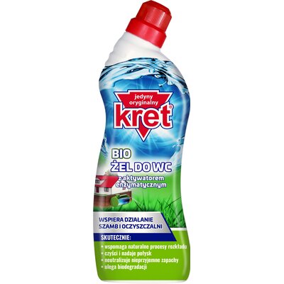 Żel do czyszczenia toalety WC KRET Z Aktywatorem enzymatycznym 750 ml