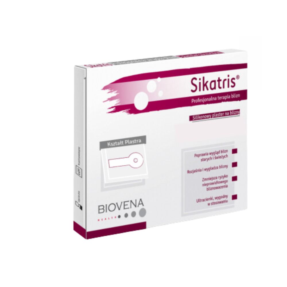 Biovena Sikatris silikonowy plaster po mastopeksji, 17x7,6 cm, 1 szt.