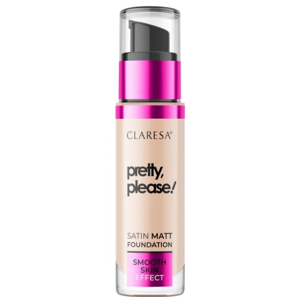 Claresa PRETTY, PLEASE SATIN MATT FOUNDATION podkład o satynowo-matowym wykończeniu 04 Medium, 33 g