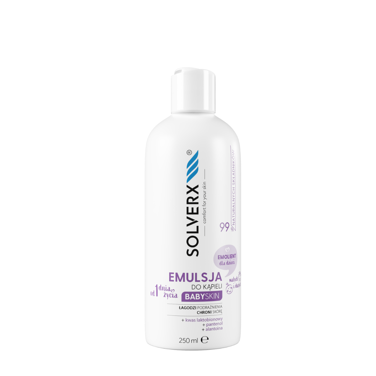 Solverx Baby Skin Emulsja do kąpieli, 250 ml