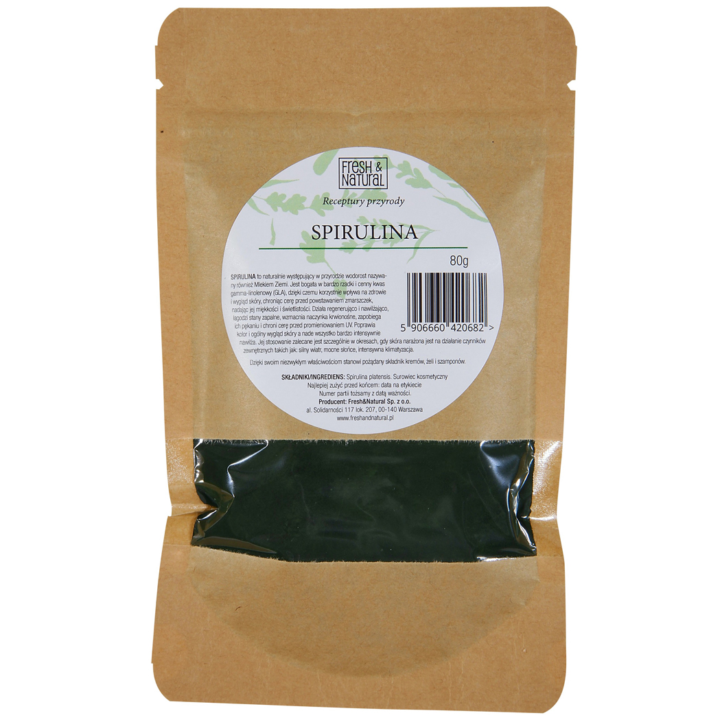 Fresh & Natural spirulina do twarzy, ciała i włosów, 80 g