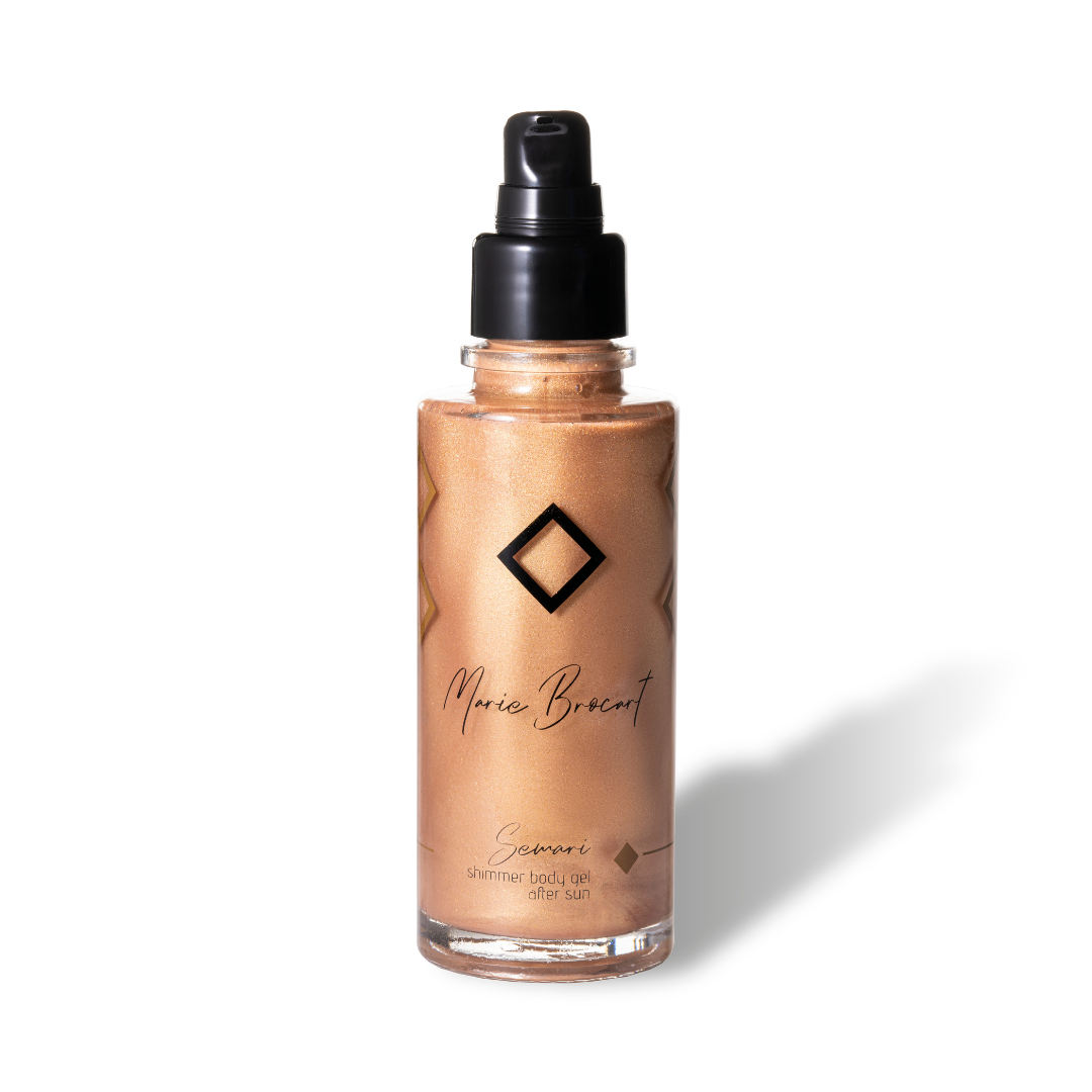 Marie Brocart Semari rozświetlający żel po opalaniu z drobinkami Bioglitter łagodząco-nawilżający efekt Shimmer, 100 ml
