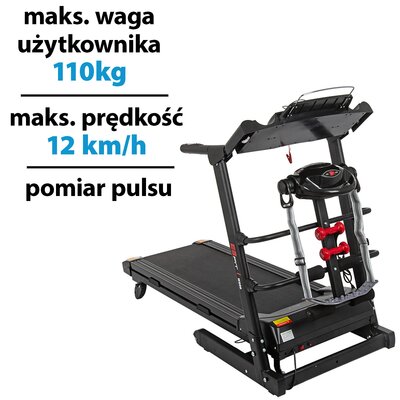 Bieżnia elektryczna ENERO FIT W500 z masażerem 12km/h