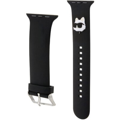 Pasek KARL LAGERFELD 3D Rubber Choupette Head do Apple Watch (42/44/45/49mm) Czarny