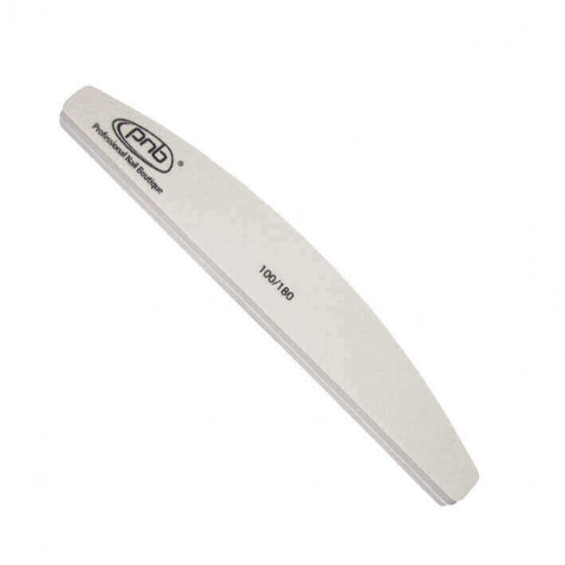 PNB polerki do paznokci 100/180 gray, półkole, 1 szt.