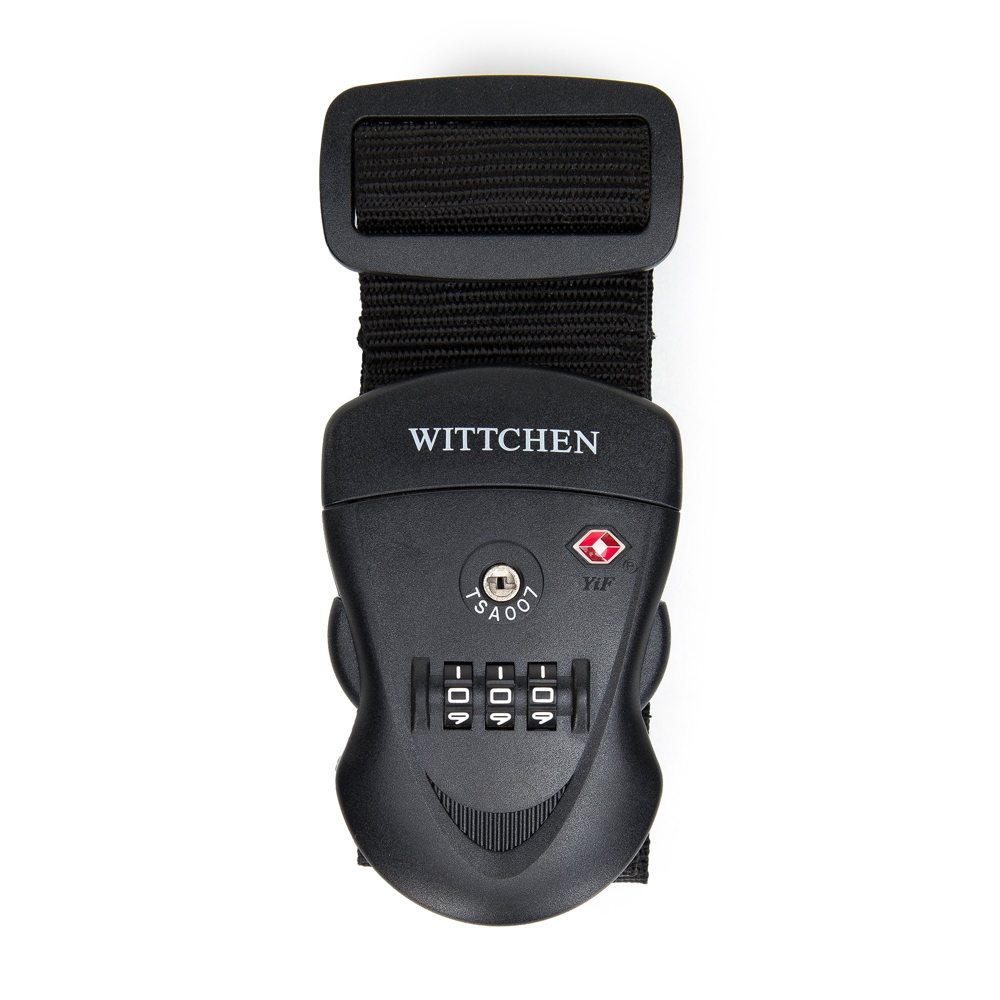 WITTCHEN Pas zabezpieczający z zamkiem czerwony poliester