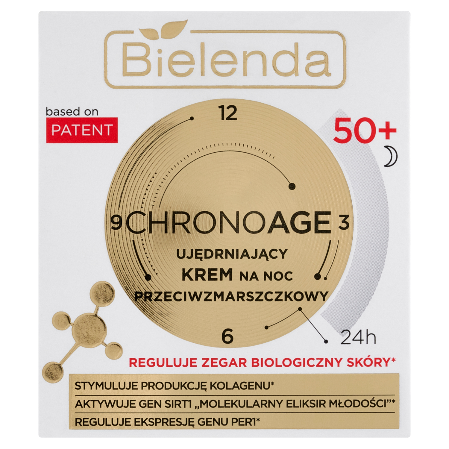 Bielenda Chrono Age ujędrniający krem przeciwzmarszczkowy do twarzy 50+ na noc, 50 ml