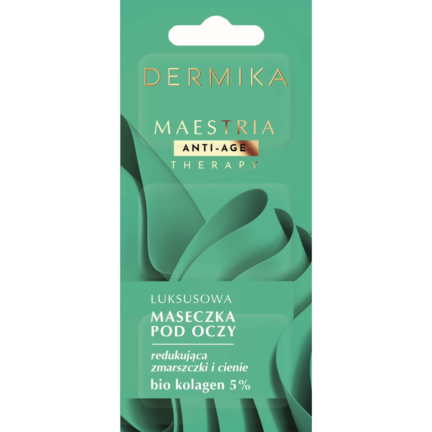 Dermika Maestria luksusowa maseczka pod oczy redukująca zmarszczki i cienie bio kolagen 5%, 5 ml