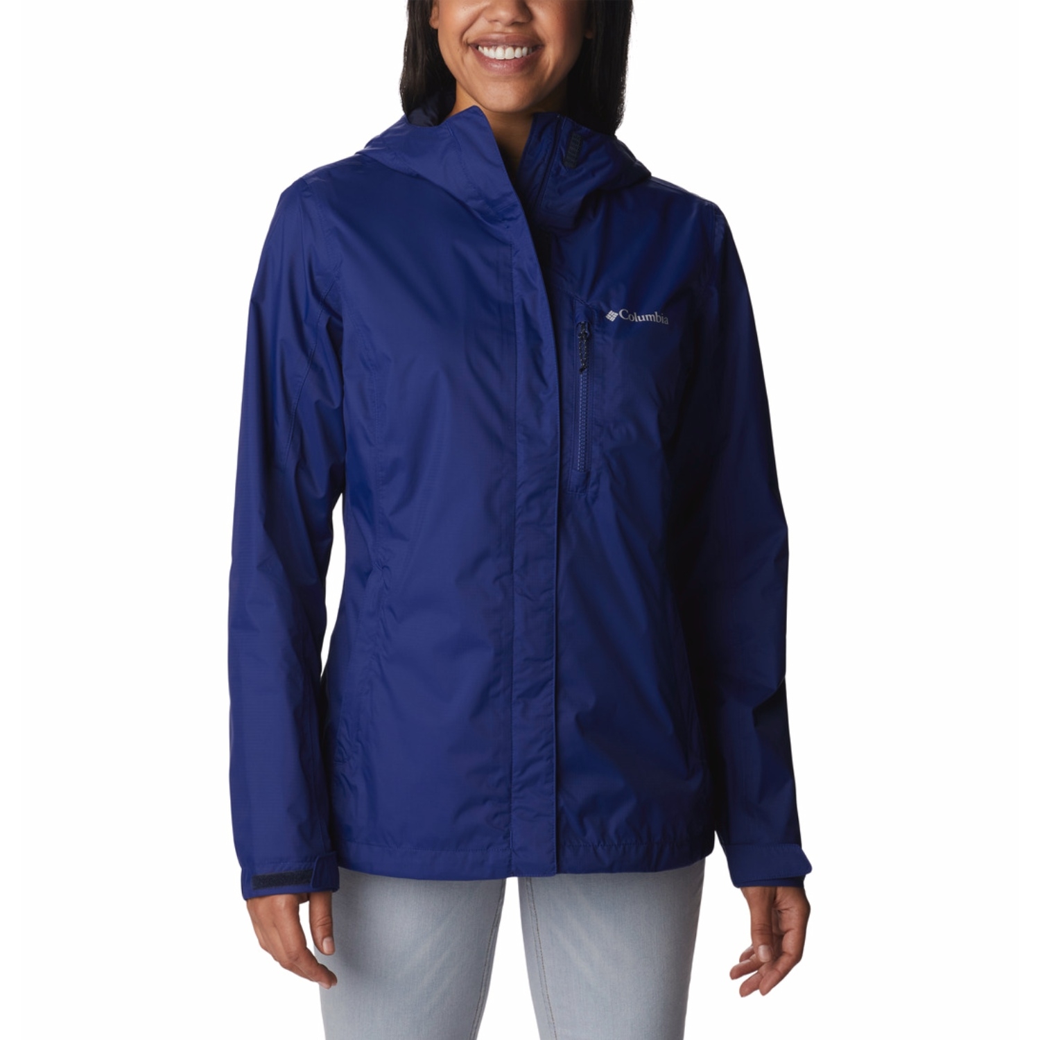 Damska kurtka przeciwdeszczowa Columbia Pouring Adventure II Jacket dark sapphire - S