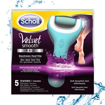 Pilnik elektryczny do stóp SCHOLL Velvet Smooth™ PRO Wet&Dry Niebieski