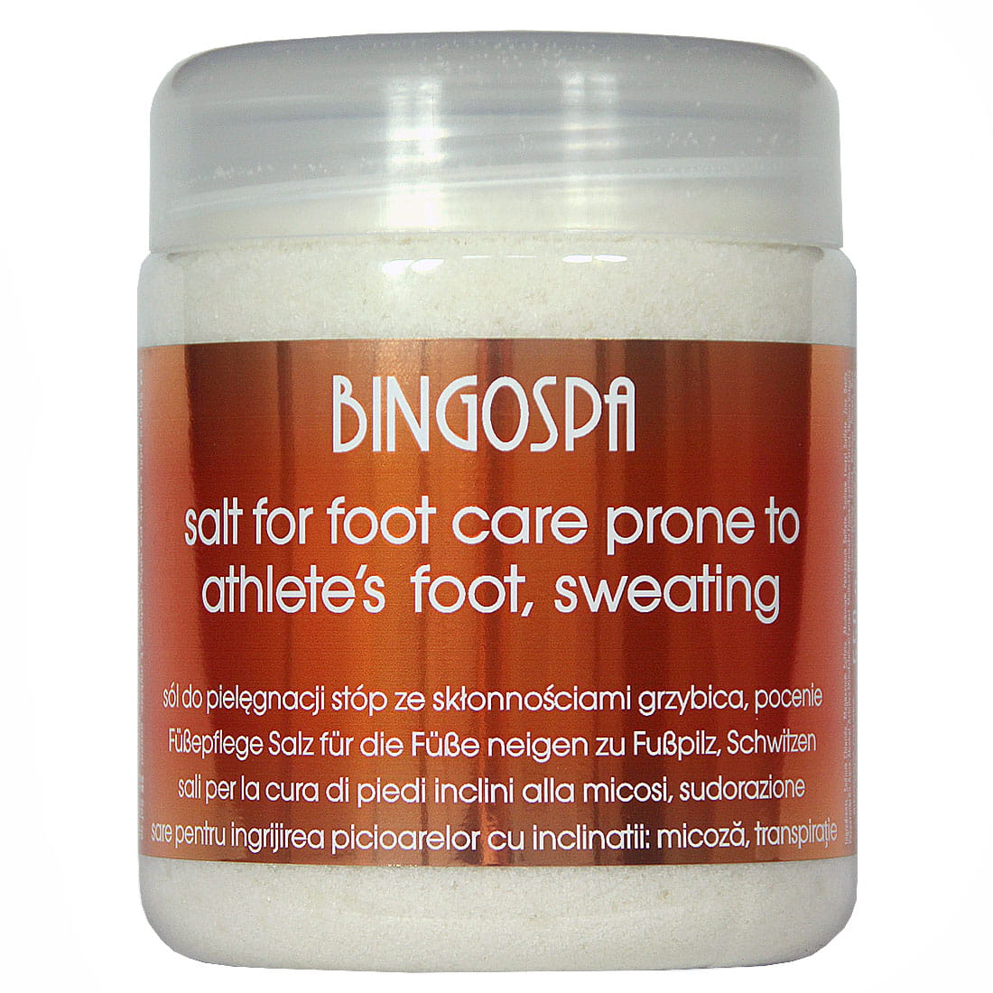 Bingospa sól do pielęgnacji stóp ze skłonnościami do grzybicy, pocenie, 550 g