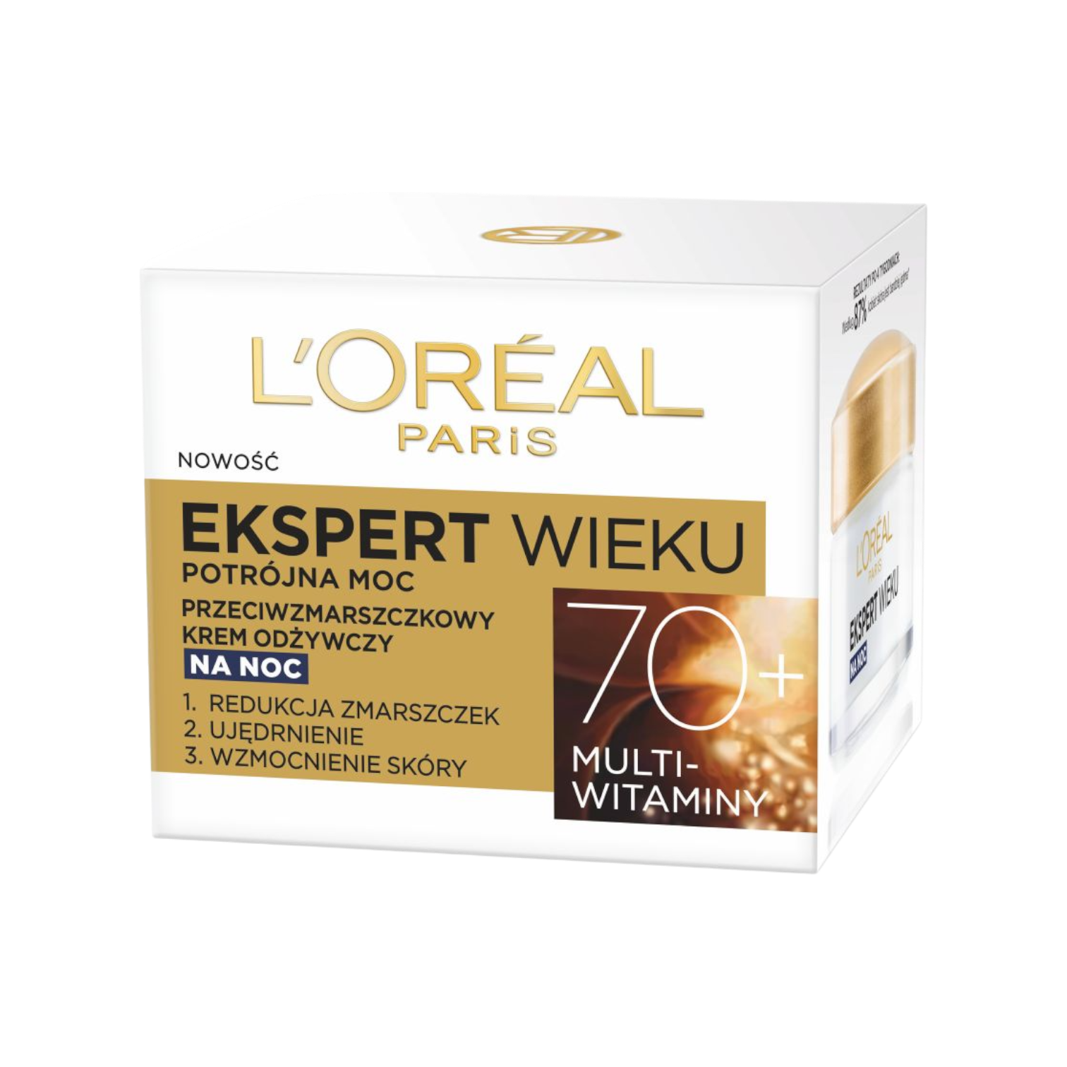 L'Oréal Paris Ekspert Wieku przeciwzmarszczkowy krem odżywczy do twarzy na noc 70+, 50 ml