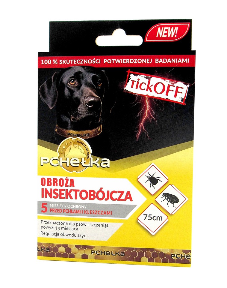 PCHEŁKA TickOff Obroża insektobójcza dla psa 75 cm