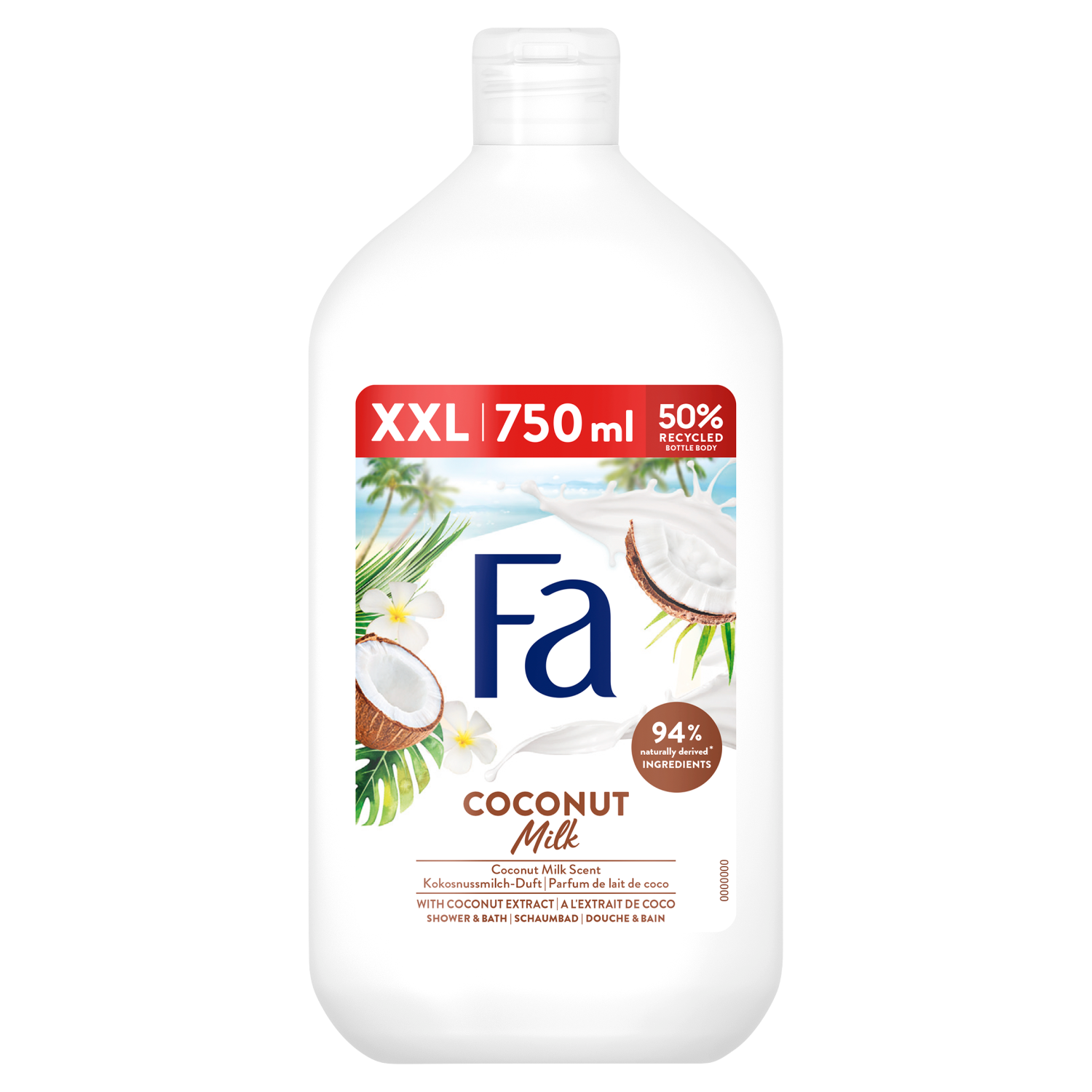 Fa Coconut Milk kremowy żel pod prysznic i do kąpieli, 750 ml