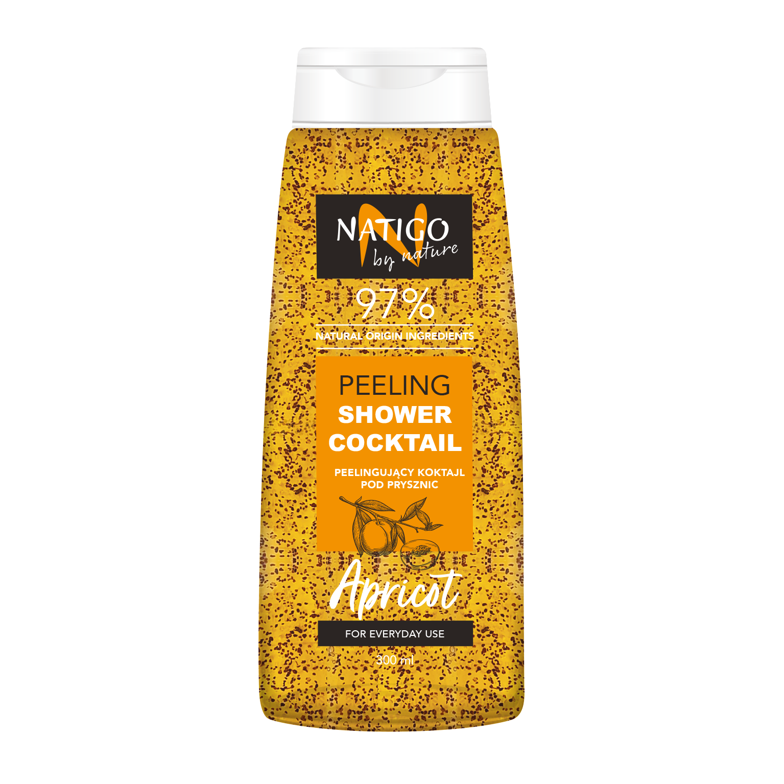 Natigo By Nature Apricot peelingujący żel pod prysznic, 300 ml