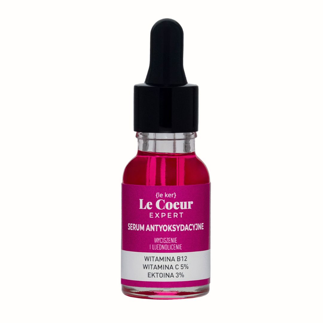 Le Coeur Expert serum antyoksydacyjne do twarzy z wit. B12, wit. C 5% oraz ektoiną 3% wyciszenie i ujednolicenie, 15 ml