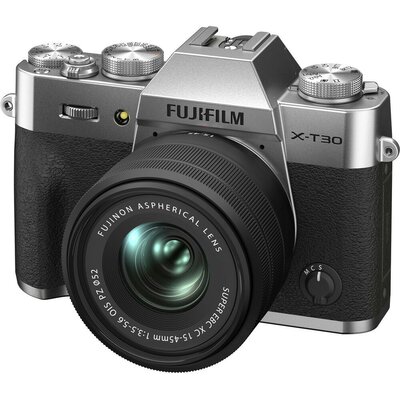 Aparat bezlusterkowy FUJIFILM X-T30 II + Obiektyw XC15-45 mm f/3.5-5.6 OIS PZ Srebrny, 26.1Mpix, UHD 4K 30