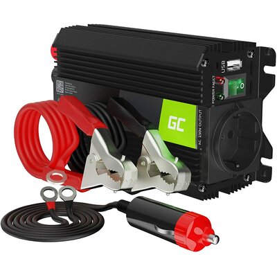 Przetwornica GREENCELL Pro 24V na 230V 300W/600W Modyfikowana sinusoida