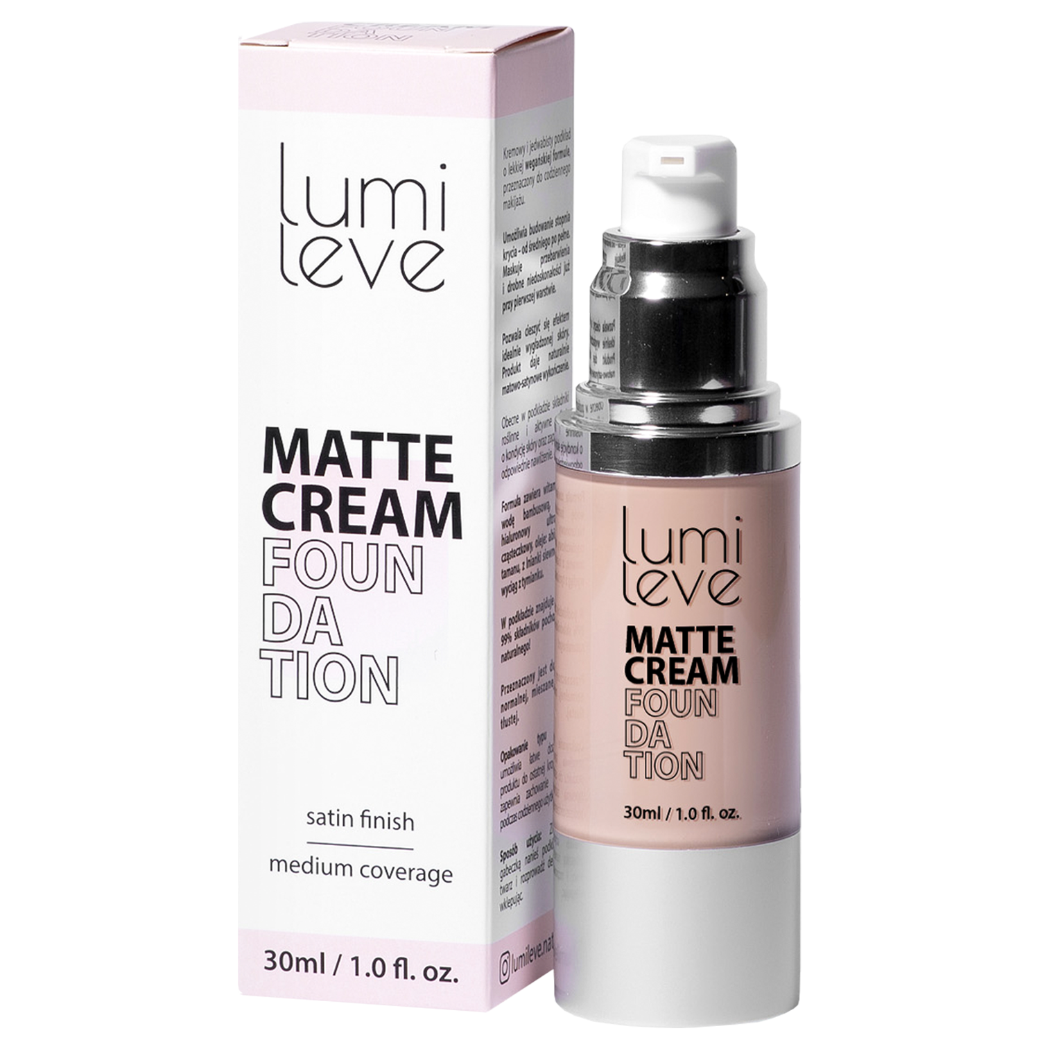 Lumileve Matte Cream Foundation kremowy podkład z satynowym wykończeniem 16, 30 ml