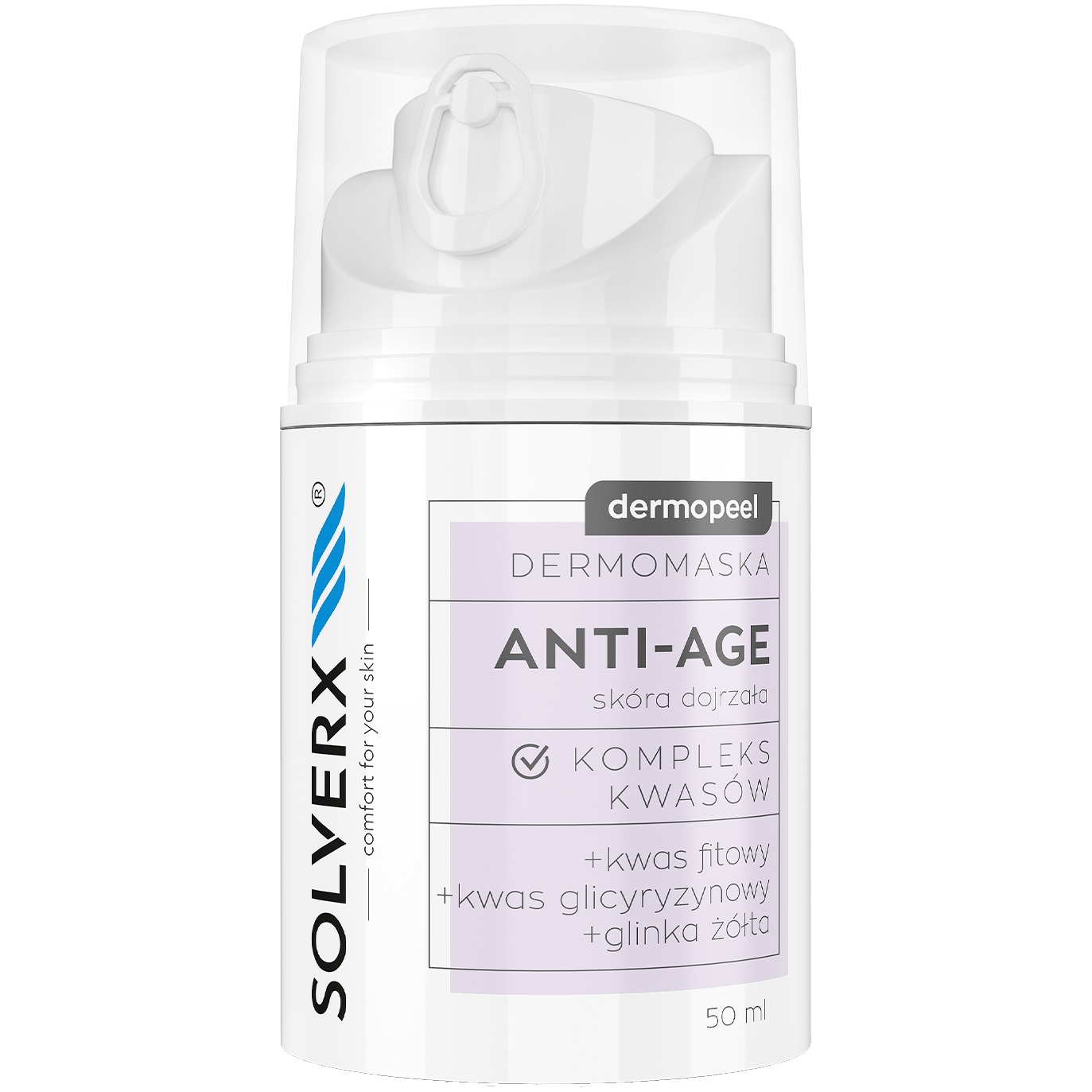 Solverx Anti Age maska przeciwstarzeniowa do twarzy, 50 ml
