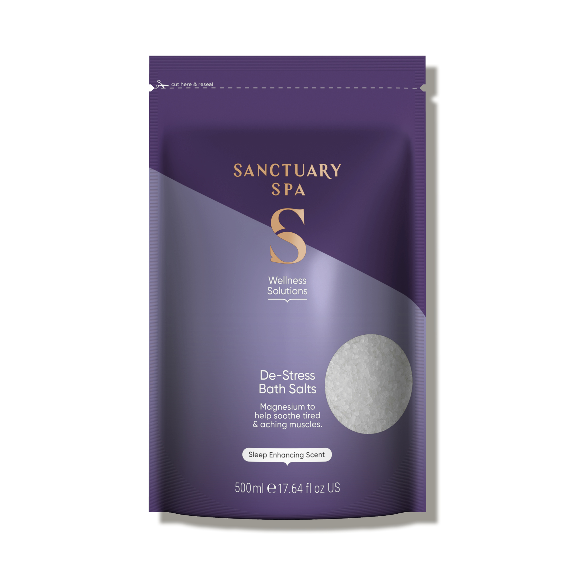 Sanctuary Spa Wellness Solutions De-Stress sól do kąpieli, 500 g