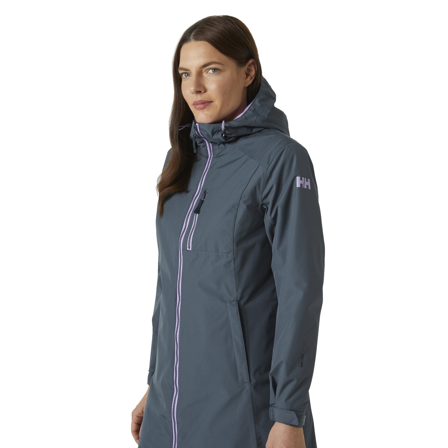 Damska kurtka przeciwdeszcowa Helly Hansen Long Belfast Winter Jacket alpine frost - M