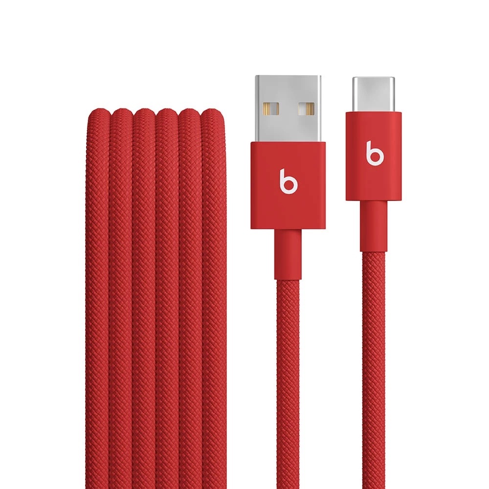 Beats USB-A to USB-C Woven Cable (1.5 m) - Rapid Red