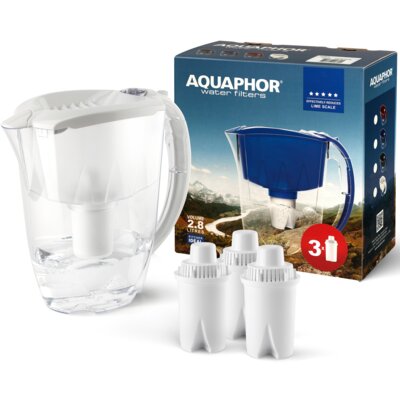 Dzbanek filtrujący AQUAPHOR Ideal Biały + 3 wkłady B100-15