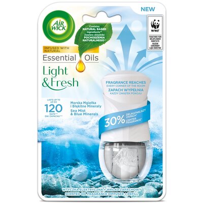 Elektryczny odświeżacz powietrza AIR WICK Morska Mgiełka i Błękitne Minerały 19 ml