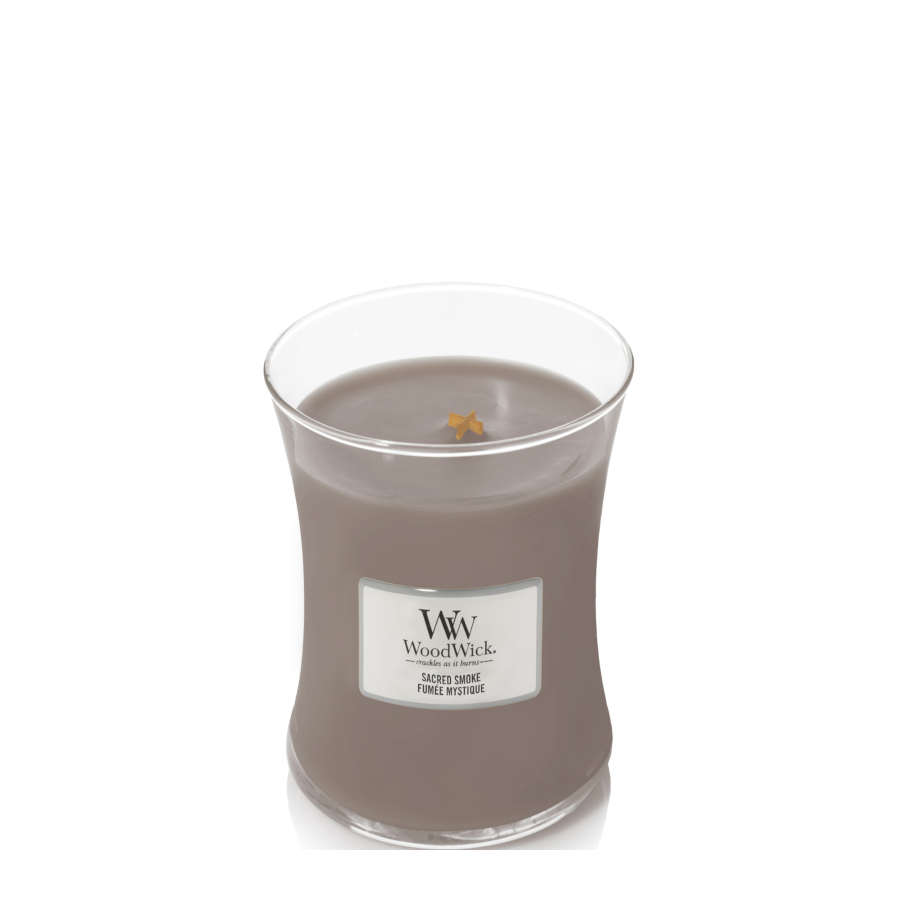 WoodWick - Świeca średnia Sacred Smoke 100h