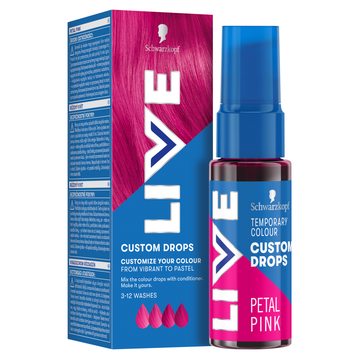 Live Drops półtrwała farba do włosów petal pink, 30 ml