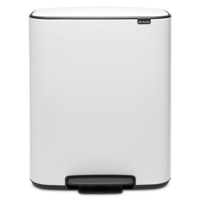 Kosz na śmieci z pedałem BRABANTIA 211300 ciche zamykanie, wyjmowane wiadro, malowany 60L Biały