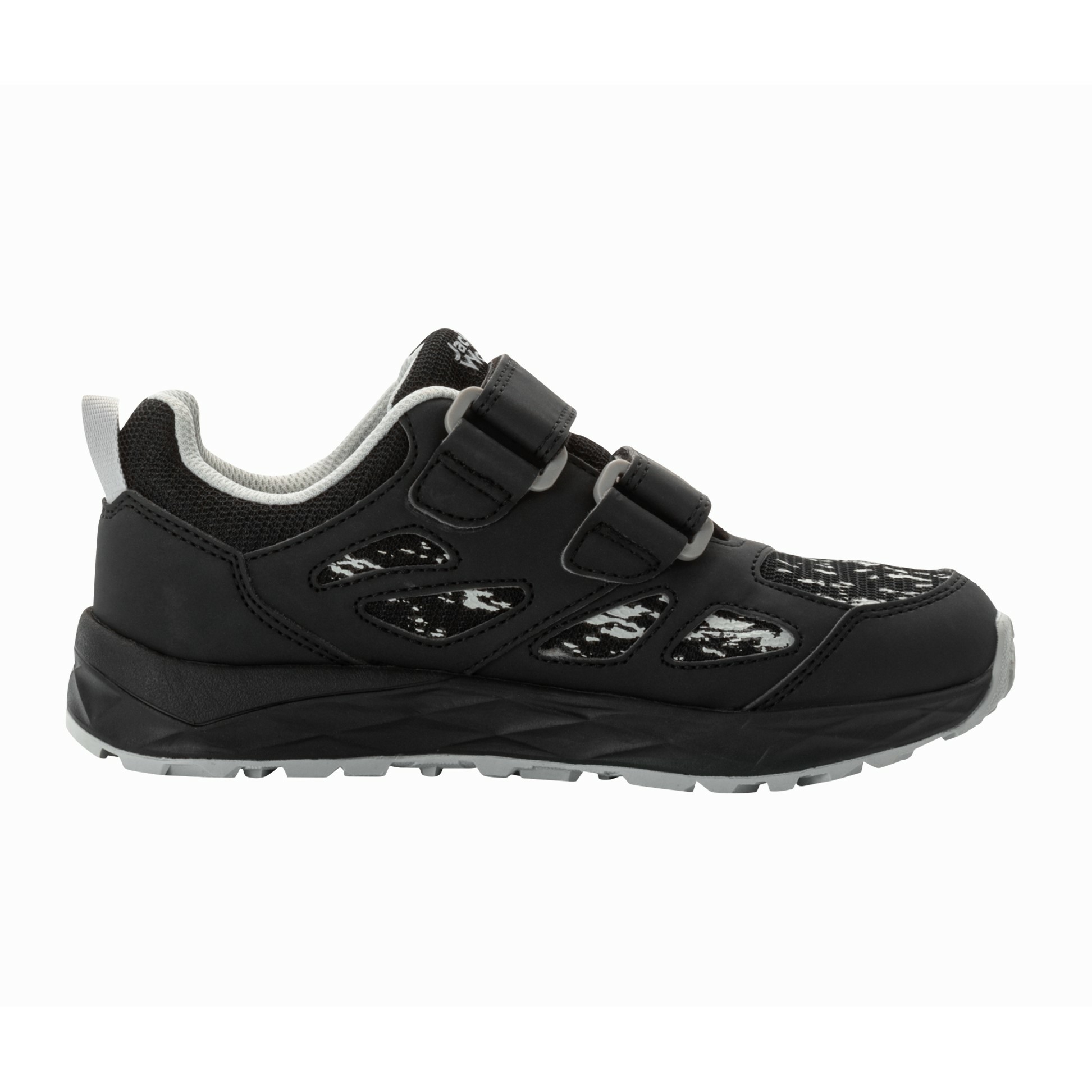 Dziecięce buty turystyczne na rzepy Jack Wolfskin WOODLAND 2 TEXAPORE LOW VC K phantom - 28