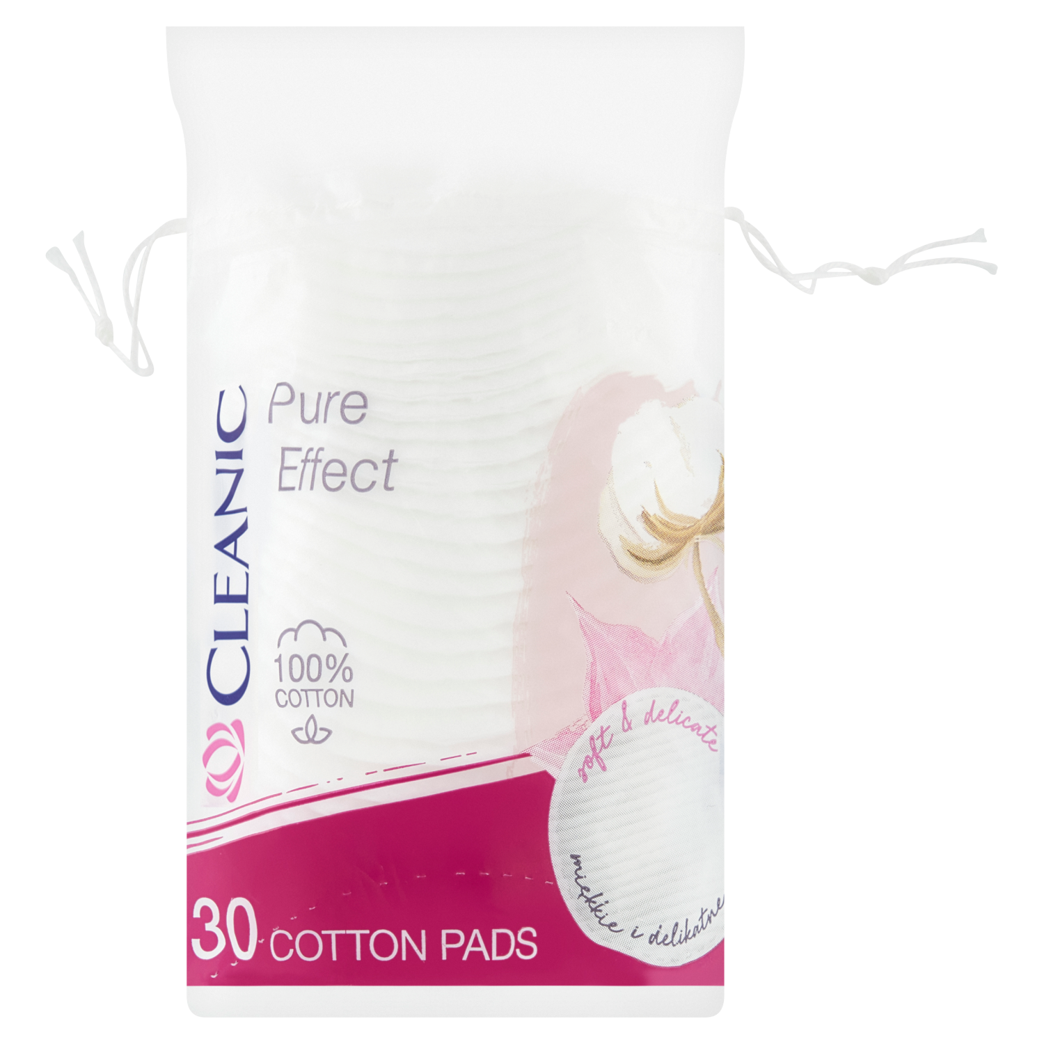 Cleanic Pure Effect płatki kosmetyczne, 30 szt./1 opak.