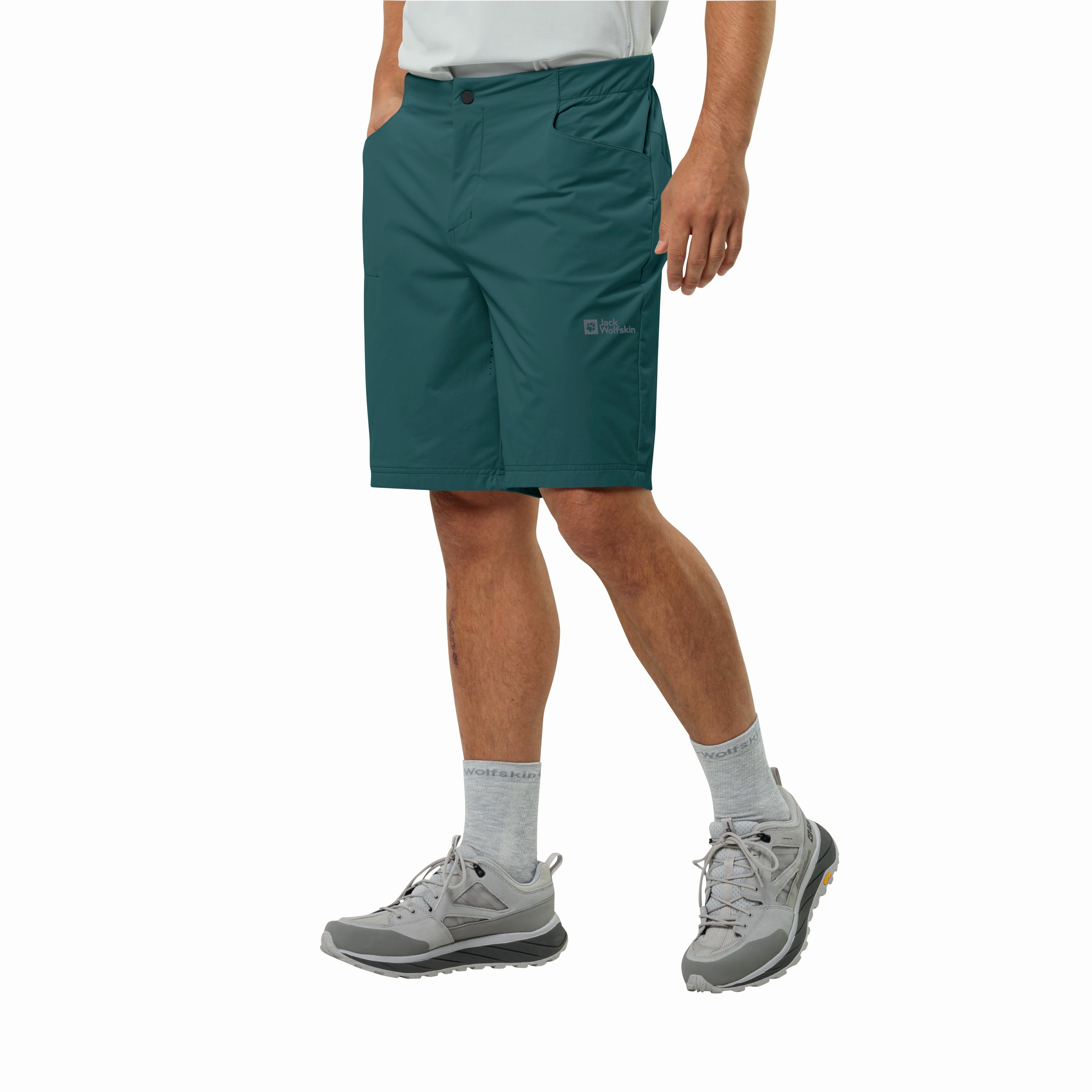 Męskie spodenki rowerowe Jack Wolfskin GRAVEX SHORTS M emerald - 52