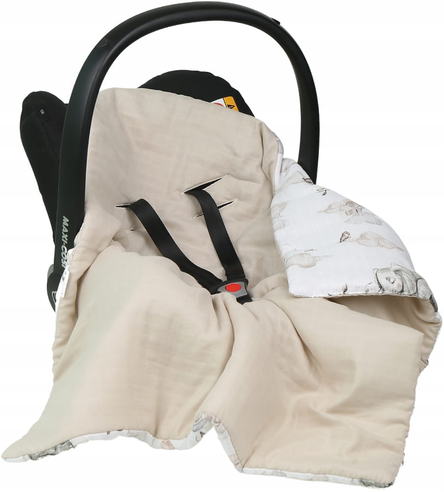 Babymam muślinowy otulacz kocyk nosidełka fotelika