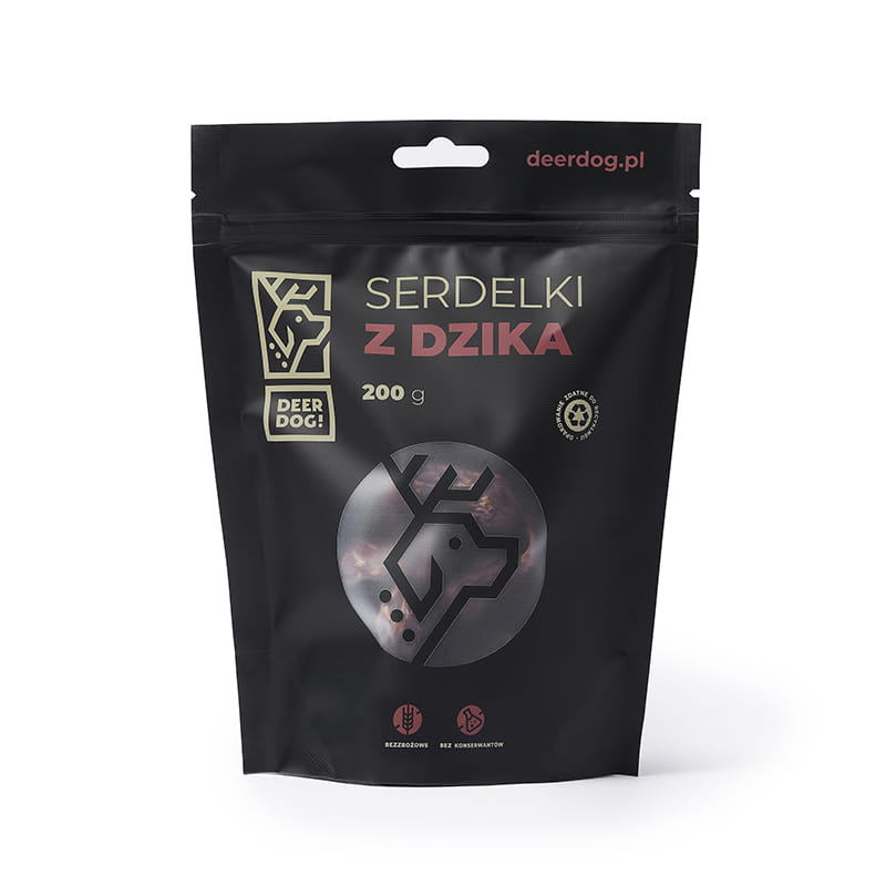 Deer Dog Serdelki dla psa z dzika 200g