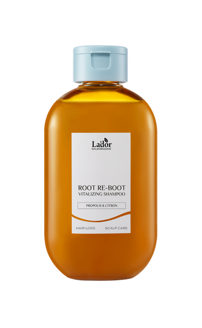 La'dor Root Re-Boot Vitalizing Shampoo (Propolis & Citron) funkcyjny szampon chłodzący skórę głowy i przeciwdziałający wypadaniu włosów, 300 ml