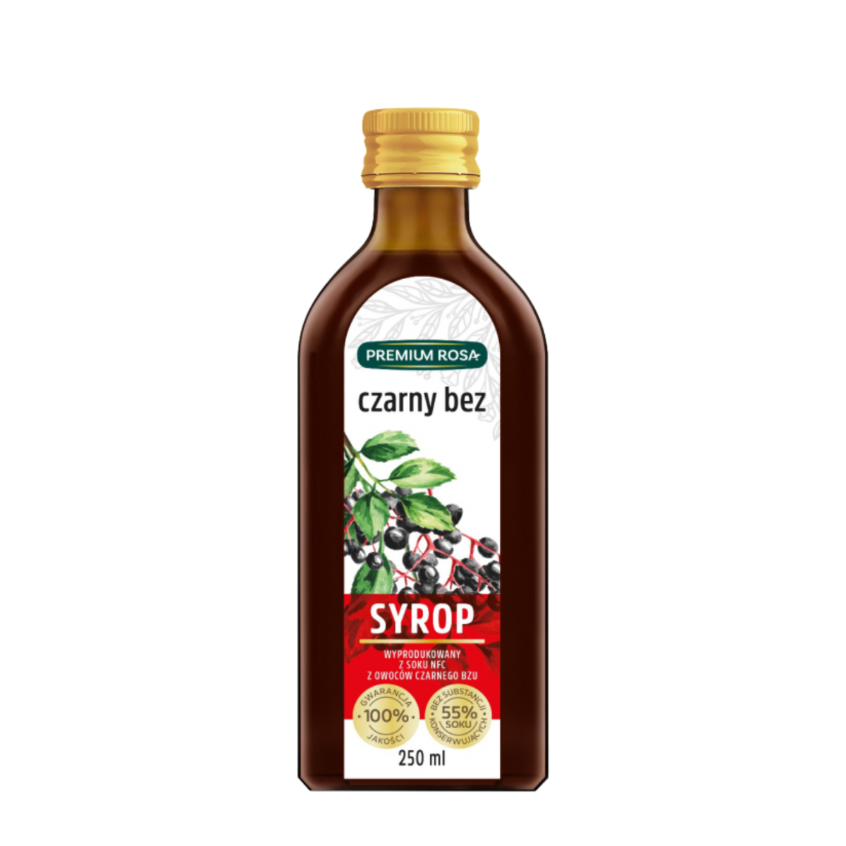 Premium Rosa syrop z czarnego bzu,  250 ml