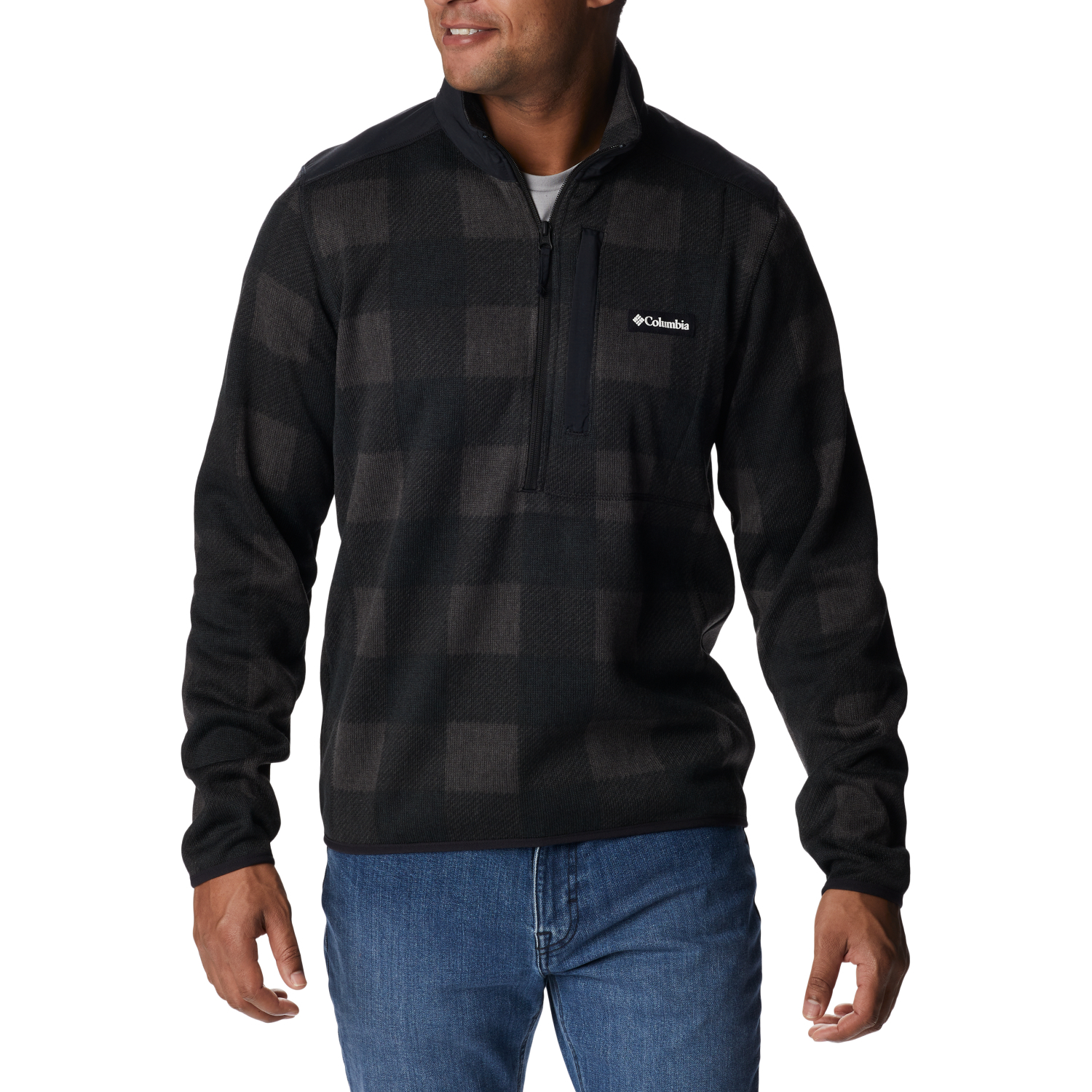 Męska bluza polarowa Sweater Weather II Printed HZ  black buffalo check print - M
