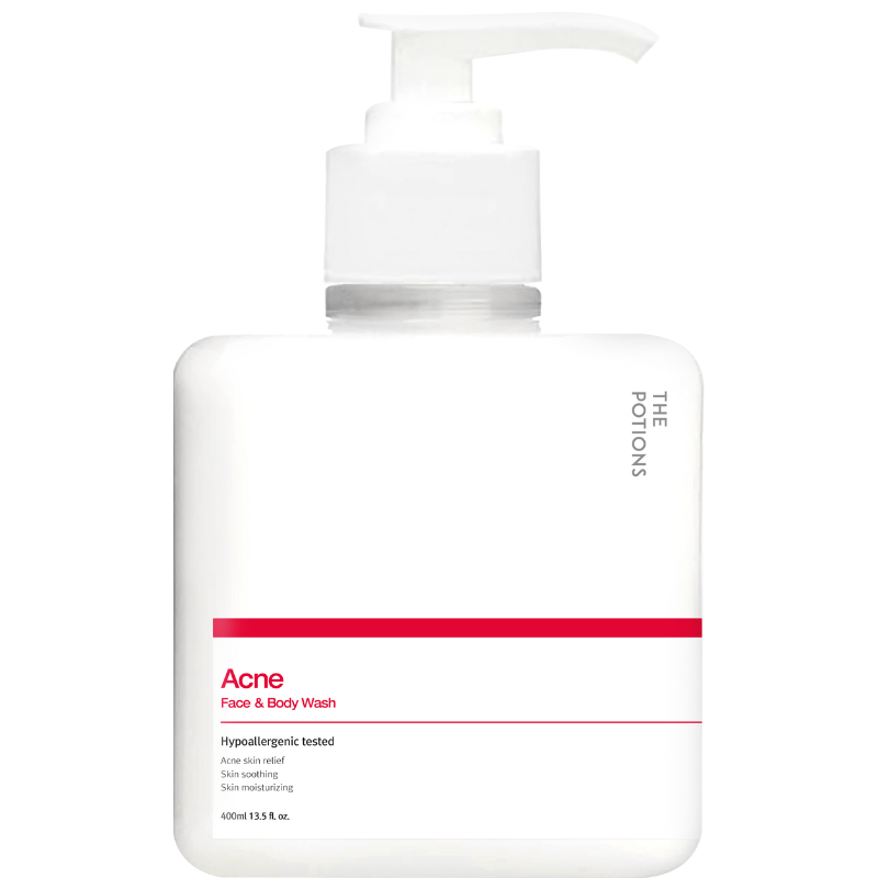The Potions przeciwtrądzikowy żel do oczyszczania twarzy oraz ciała, 400 ml