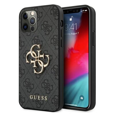Etui GUESS 4G Big Metal Logo do Apple iPhone 12/12 Pro Szary